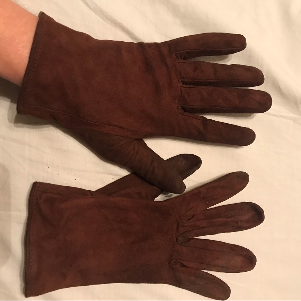 Chocolate colored Suede Gloves